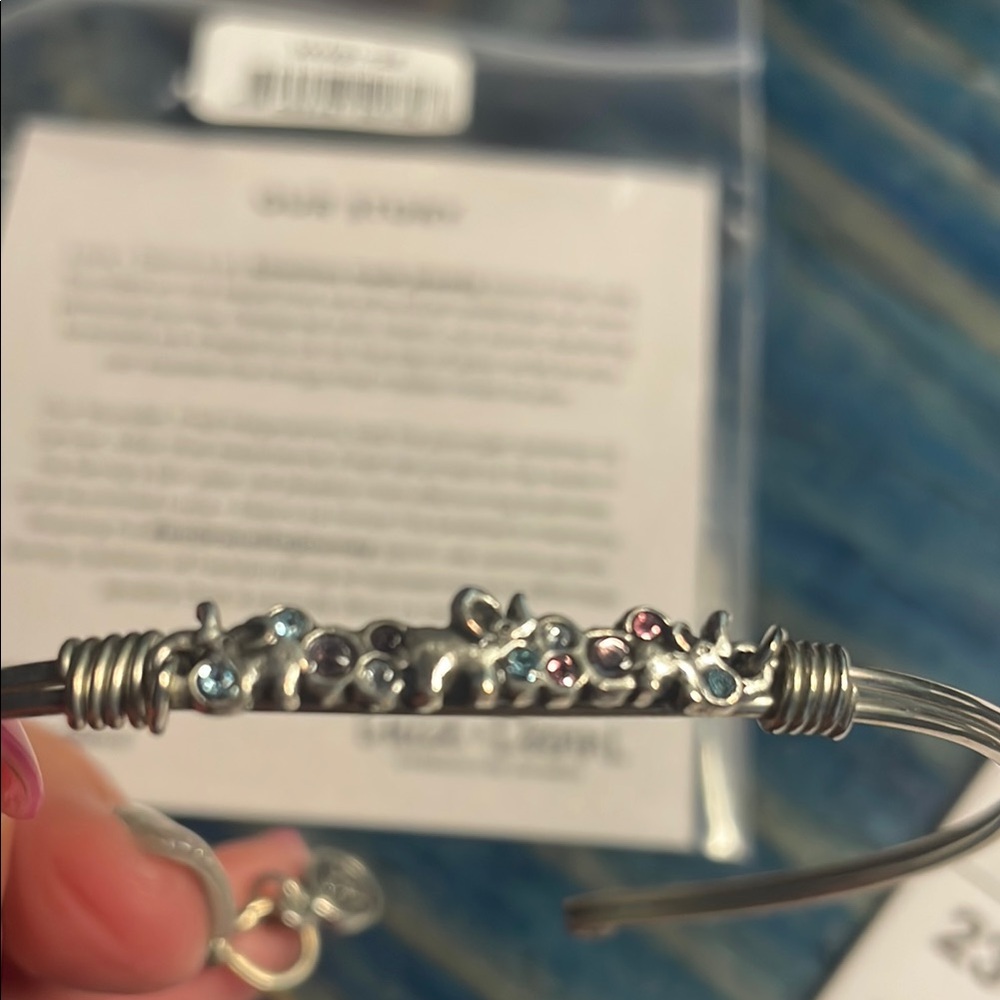 Luca + Danni Silver Bangle with Colorful Accents Wild & Free - Picture 4 of 4